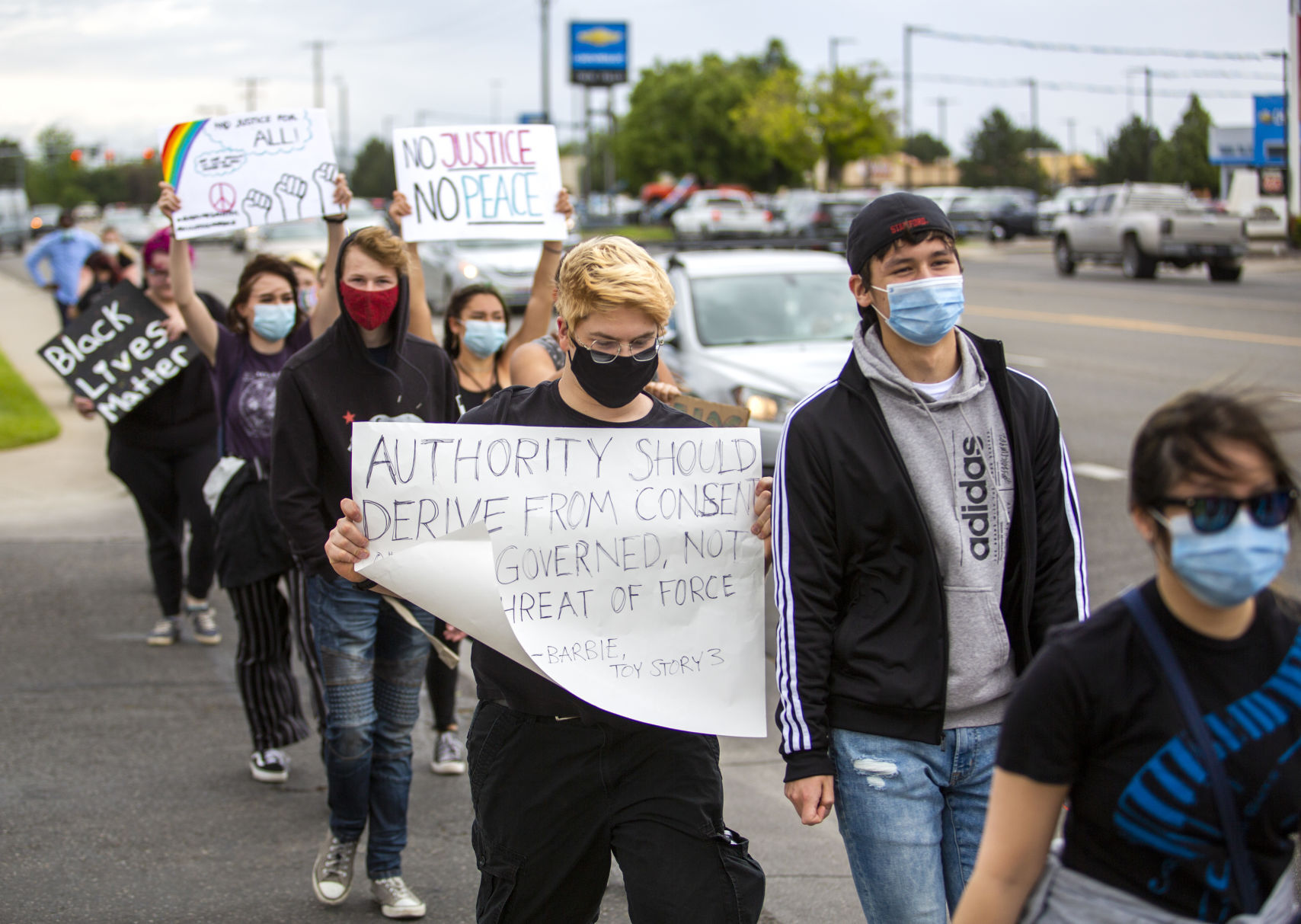 Citizens gather to protest police brutality